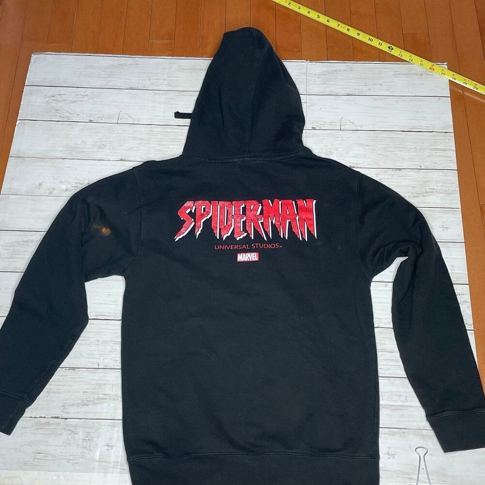 Marvel Spiderman Size Small Women's Black Hoodie Pullover Sweatshirt Universal